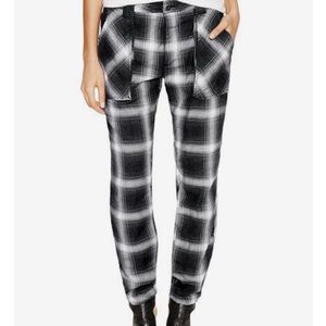 Free People slim plaid utility pant